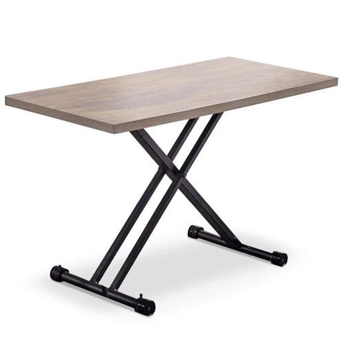 3S. x Home - Table Rectangulaire Réglable en Hauteur Bois Clair BARGNY - La Salle A Manger Design